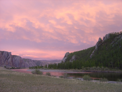 River Delger sunset